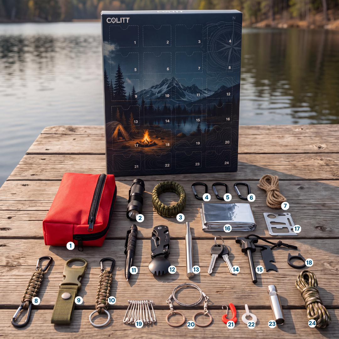 Outdoorsman Advent Calendar – 24 Fishing, Camping & Survival Tools