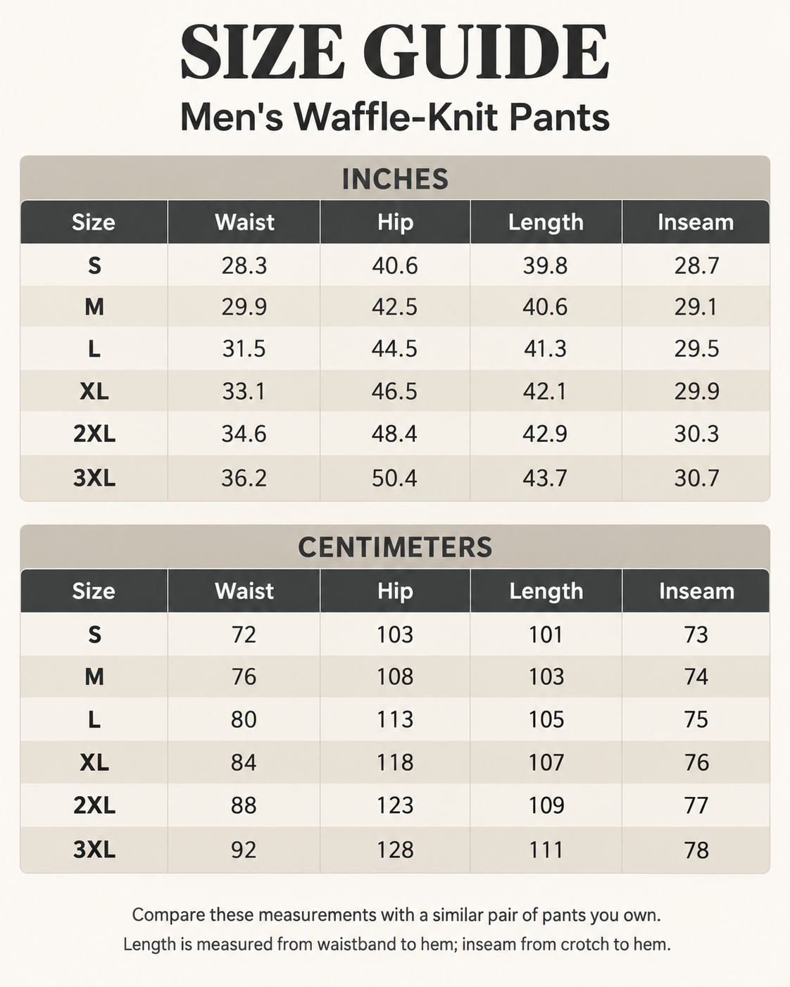 Men’s Waffle-Knit Drawstring Straight-Leg Pants